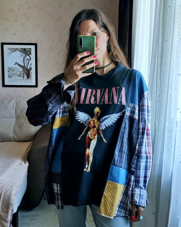 Лонгслив Nirvana unisex ПРОДАНО — изображение 2