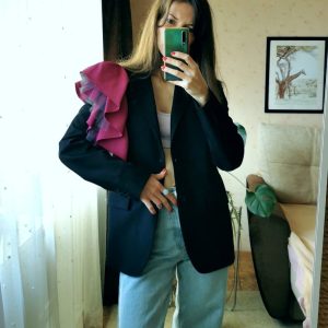 жакет апсайкл с воланом